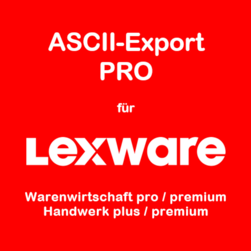 ASCII-Export-PRO für Lexware Warenwirtschaft pro/premium und Handwerk plus/premium