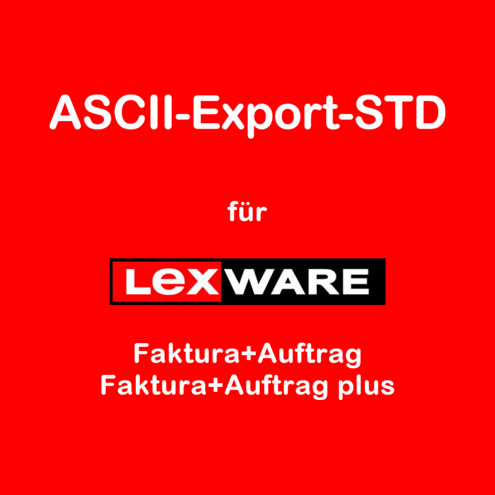 ASCII-Export-STD für Lexware Faktura+Auftrag basis/plus