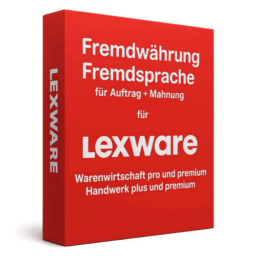 Fremdwährung mit Fremdsprache für Auftrag und Mahnung