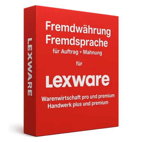 Fremdwährung mit Fremdsprache für Auftrag und Mahnung