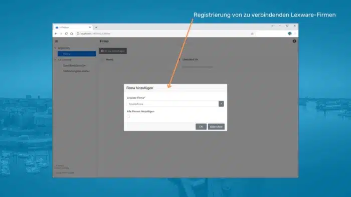 LX Connect - Schnelle Registrierung von zu verbindenden Lexware-Firmen