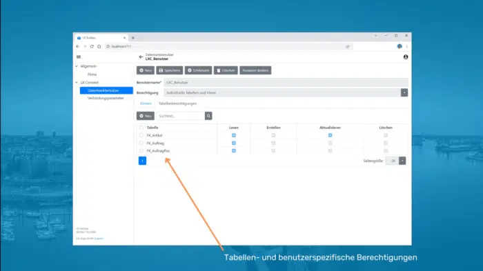 LX Connect - Verteilung von benutzerspezifischen Berechtigungen