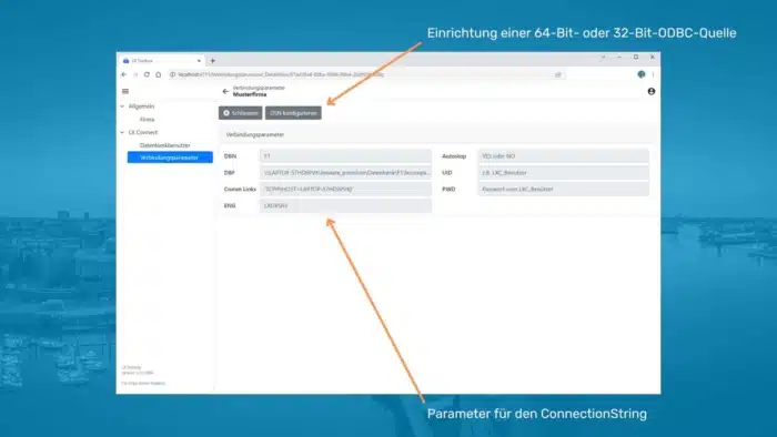LX Connect - Einrichtung einer ODBC-Quelle