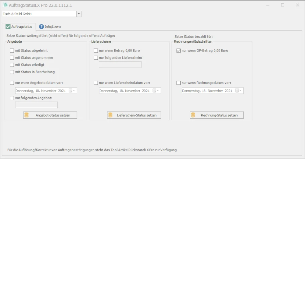 AuftragStatusLX Pro