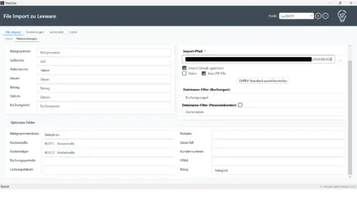 File2Lex für den DATEV oder CSV Import von Belegen mit Belegbildern