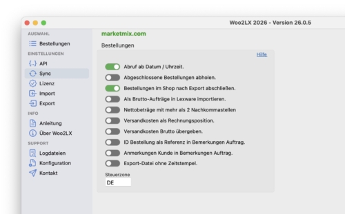 Die neue Benutzer-Oberfläche von Woo2LX