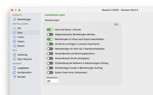 Die neue Benutzer-Oberfläche von Woo2LX